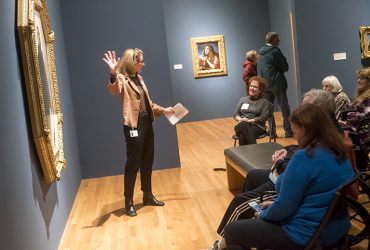 Visitors enjoy a guided Reflections tour to Carlo Dolci: The Medici's Painter exhibition. Photo by J Caldwell.