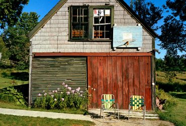 Photograph by artist Bill Bamberger of Bill Bamberger, Retired couple's garage in Franklin, Maine in 2006.