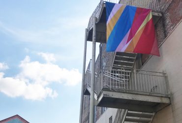 Odili Donald Odita's flag installation in P.4