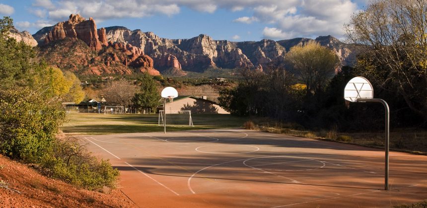 Bill Bamberger, Public school playground, Sedona, Arizona (detail), 2009. Inkjet print on archival paper. Courtesy of Bill Bamberger. © Bill Bamberger.