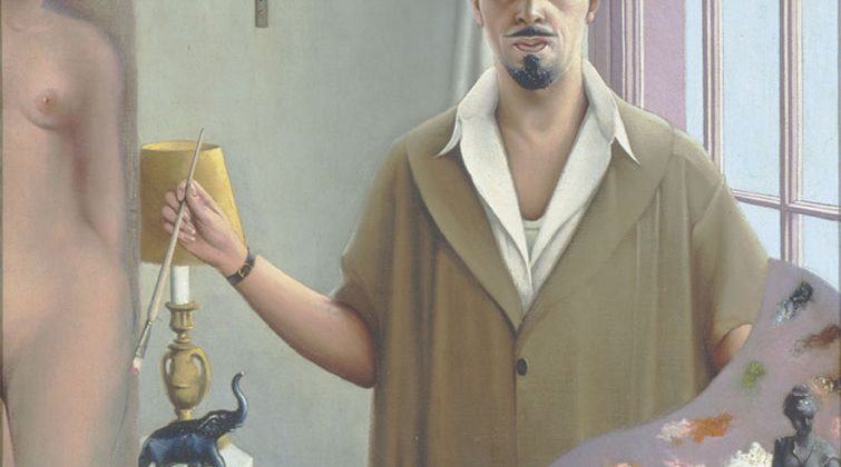 Archibald J. Motley Jr., Self-Portrait (Myself at Work), 1933. Oil on canvas, 57.125 x 45.25 inches (145.1 x 114.9 cm). Collection of Mara Motley, MD, and Valerie Gerrard Browne. Image courtesy of the Chicago History Museum, Chicago, Illinois. © Valerie Gerrard Browne.