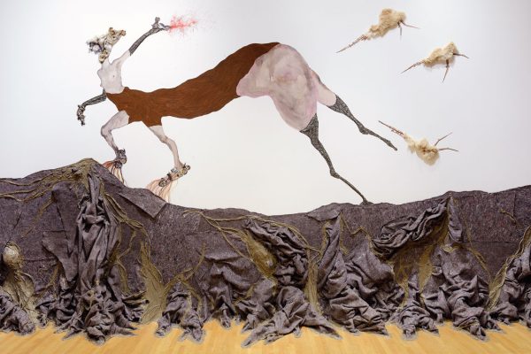 Wangechi Mutu, Once upon a time she said, I’m not afraid and her enemies became afraid of her The End 2013. Mixed-media wall drawing, dimensions variable. Courtesy of the artist. © Wangechi Mutu. Image courtesy of the Nasher Museum of Art at Duke University, Durham, NC, USA. Photo by Peter Paul Geoffrion.