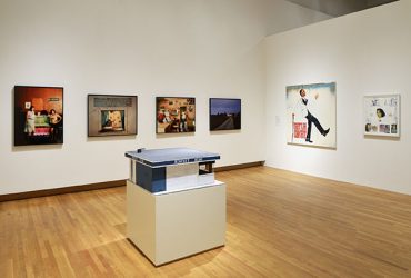 Gallery installation view, with Biscuit King by Jerstin Crosby and Bill Thelen in the center foreground. Photo by Peter Paul Geoffrion.