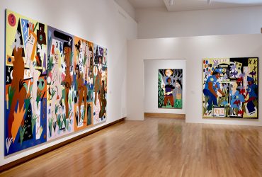 Installation view of Nina Chanel Abney: Royal Flush. Photo by Peter Paul Geoffrion.