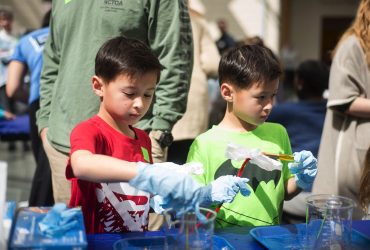 The Nasher partners with Duke science departments and students to explore the crossover between art and science to create artful chemical reactions and investigate beautiful designs found in nature.