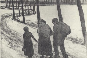 Théo Van Rysselbergh, Les Errants (The Wanderers), 1897, lithograph in black and white, 42.3 x 51.4 cm, Library of Congress.