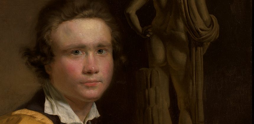 Joseph Wright of Derby (attributed), British, Portrait of an Artist (detail), mid–late 18th century. Oil on canvas, 29 1/8 x 24 1/2 inches (74 x 62.2 cm). Collection of the Nasher Museum of Art at Duke University. Bequest of Mary D.B.T. Semans in memory of her mother, Mary Duke Biddle; 2013.3.1. Photo by Peter Paul Geoffrion.