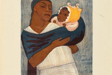 Jean Charlot, Woman Standing, Child on Back, 1933. Lithograph on paper, 9 1/8 x 7 inches (23.2 x 17.8 cm). Collection of the Nasher Museum of Art at Duke University. Gift of Mr. Jack Lord, 1973.7.1. © The Jean Charlot Foundation / Artists Rights Society (ARS), New York.