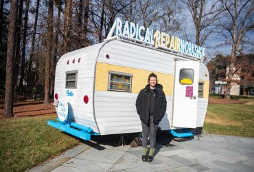 Multimedia artist Julia Gartrell explores the process of repair and transformation through the Radical Repair Workshop, housed in a vintage camper trailer named Sonny.