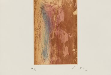 Helen Frankenthaler, Ganymede, 1978. Soft ground and sugar lift etching and aquatint on paper, artist’s proof 4/12, 22 1/2 × 16 1/2 inches (57.15 × 41.91 cm). Collection of the Nasher Museum of Art at Duke University. Gift of the Helen Frankenthaler Foundation, 2019.27.3. © Helen Frankenthaler Foundation, Inc.