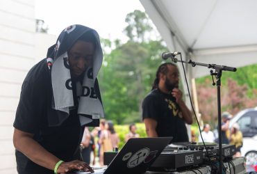 Grammy Award-winning producer 9th Wonder spins for the outdoor dance party