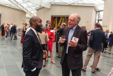 Dr. Thomas RaShad Easley and Tom Rankin at the Director's Preview event for Roy Lichtenstein: History in the Making, 1948 — 1960