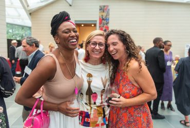 Nicole Oxendine, Mindy Solie and Myra Scibetta Weise enjoy a moment at the Director's Preview event