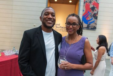 Maury and Crystal Smith enjoy the Director's Preview event to celebrate Roy Lichtenstein's early works