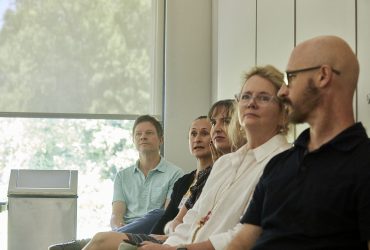 Nasher Museum staff listen to summer intern presentations