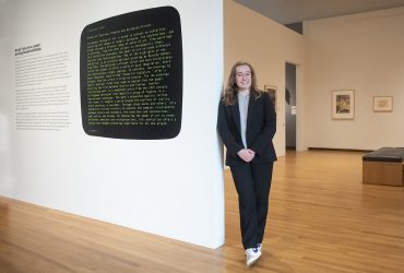 Portrait of Duke Student Ruth Player in the exhibition Act as if you are a curator: an AI-generated exhibition