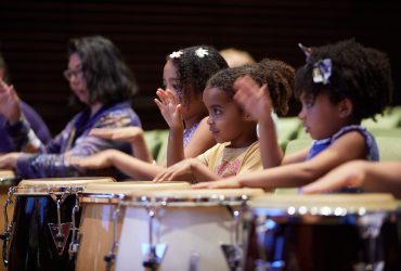 Youngsters drumming by Brian Quinby
