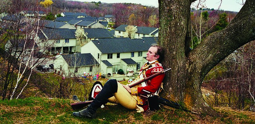 Sage Sohier, British Redcoat re-enactor, Battle of Concord and Lexington, Lexington, MA, 2002