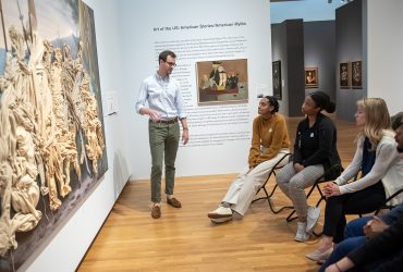 Assistant Professor of Medicine J.D. Ike leads a tour for Internal Medicine residents in the museum's collection galleries