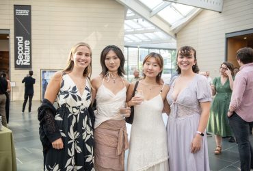 Duke Students mingle during the Director's Preview of Second Nature