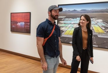 Photographer Justin Cook with artist Acacia Johnson in the exhibition Second Nature