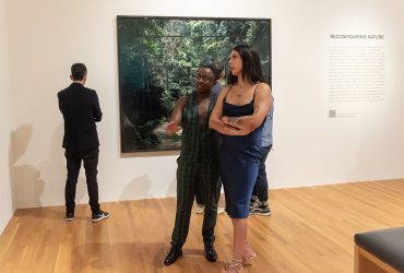 Visitors explore the latest exhibition Second Nature