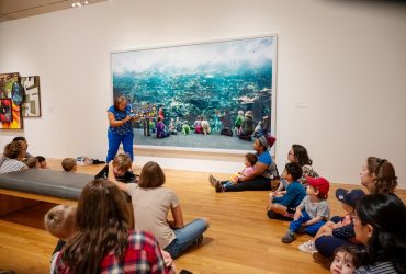 Bilingual storytime in the exhibition Second Nature