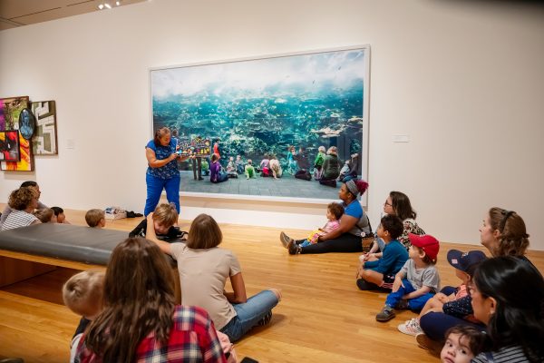 Bilingual storytime in the exhibition Second Nature