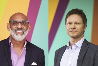 Prof. Richard J. Powell and Museum Director Trevor Schoonmaker.